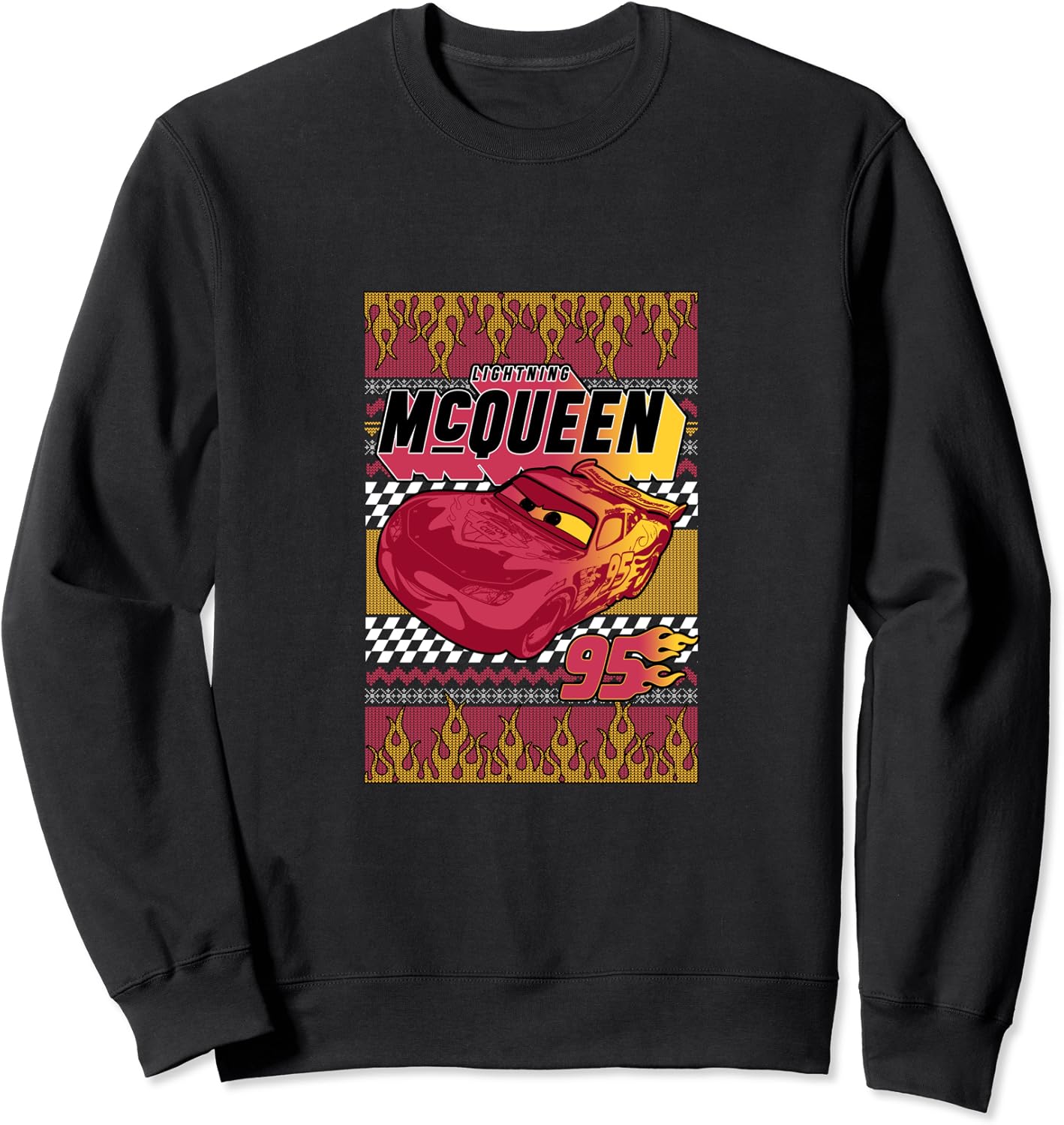 Disney Pixar Christmas Cars Lightning McQueen Ugly Sweater Sweatshirt